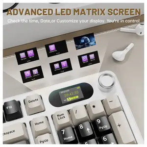 ATTACK SHARK X98PRO Wireless Gaming Keyboard 99 Keys Cheese White