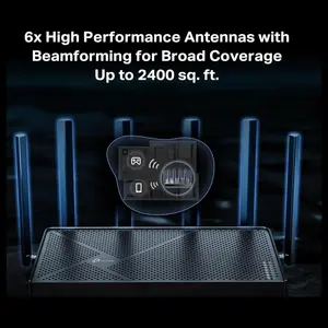TP-Link Archer BE400 BE6500 Dual-Band WiFi 7 Router, 6.5Gbps, Dual 2.5Gbps Ports