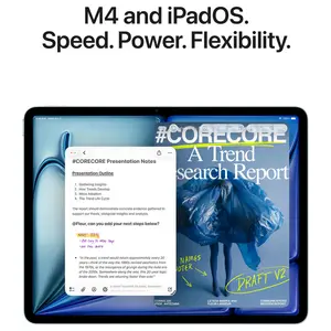 Apple iPad Air, Apple M4 8-Core Chip, 11 Inch Liquid Retina, 12GB RAM 256GB Storage, Blue MH364