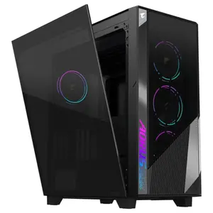Gigabyte Aorus C500 Glass Mid Tower PC Gaming Case USB Type-C Black GB-AC500G ST