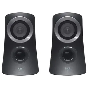 Logitech Z313 2.1 Multimedia Speaker System with Subwoofer, 50 Watts Peak 25 Watts RMS, 3.5mm Audio Input, Black