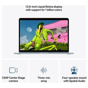 Apple MacBook Air, Apple M5 10-Core Chip, 16GB Unified RAM 512GB SSD, 13.6 Inch Liquid Retina Display, Touch ID, Backlit Magic Keyboard, Sky Blue MDHH4
