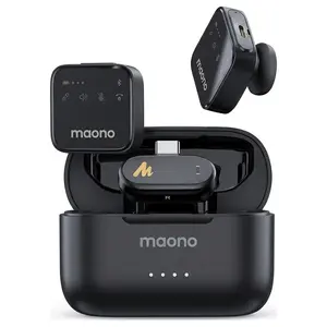 MAONO WAVE T1 PLUS PC2 Microphone Wireless Lavalier Microphone, Type-C, 100m, 40H+ Battery Life
