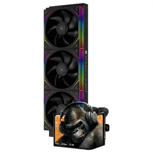 Thermalright Levita Vision 360 ARGB CPU AIO Cooler 6.67in 3D Curved OLED 2K 60Hz 2400x1080 Wireless Splicing Fans Black