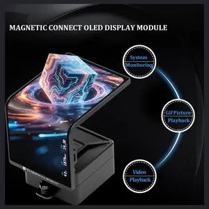 Thermalright Levita Vision 360 ARGB CPU AIO Cooler 6.67in 3D Curved OLED 2K 60Hz 2400x1080 Wireless Splicing Fans Black