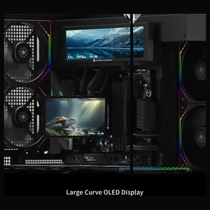 Thermalright Levita Vision 360 ARGB CPU AIO Cooler 6.67in 3D Curved OLED 2K 60Hz 2400x1080 Wireless Splicing Fans Black
