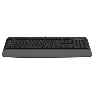 A4Tech Fstyler FK20 Multimedia Comfort Keyboard, FN Plus 12 Multimedia Hot Keys, Waterproof Design, Ergonomic Wrist Rest, Grey