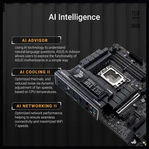 ASUS TUF Gaming Z890-PLUS WiFi ATX Motherboard, Z890 LGA1851, DDR5, PCIe5.0, Thunderbolt4 Type-C, 4xM.2, Wi-Fi7, 2.5Gb