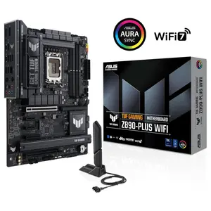 ASUS TUF Gaming Z890-PLUS WiFi ATX Motherboard, Z890 LGA1851, DDR5, PCIe5.0, Thunderbolt4 Type-C, 4xM.2, Wi-Fi7, 2.5Gb