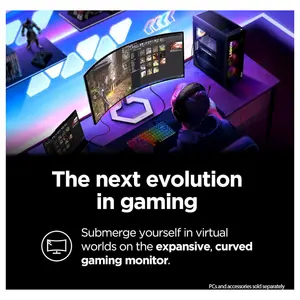 Lenovo Legion Pro 34WD-10 Curved Gaming Monitor, 34" WQHD OLED 240Hz, 3440x1440, 0.03ms MPRT, AMD FreeSync Premium Pro, HDR TB400, KVM, USB-C, HDMI 2.1, DP 1.4, Raven Black