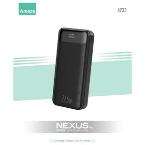 Amaze NEXUS Pro 20000mAh Power Bank, Fast Charging, Dual Input Micro USB and USB-C, USB-A and USB-C Output, Model A233, White or Black