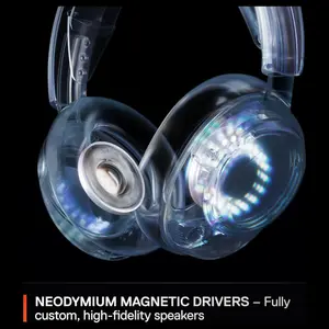 SteelSeries Arctis Nova 5 Multi-System Wireless Gaming Headset, Neodymium Magnetic Drivers, 100 Plus Audio Presets, 60HR Battery, 2.4GHz or Bluetooth 5.3, Gen2.X Mic, White, 61671