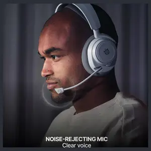 SteelSeries Arctis Nova 7P Wireless Gen 2 Gaming Headset, Real-Time App Control, 50+Hr Battery, Neodymium Magnetic Drivers, 2.4GHz and Bluetooth, USB-C Dongle, White 61745