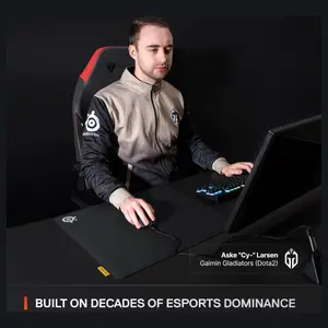 SteelSeries QcK XL Performance Control Gaming Mousepad, Micro-Textured Surface, 3.5mm Thick, Low-Profile Stitched Edges, Non-Slip Neoprene Rubber Base, 900x400mm, 63435
