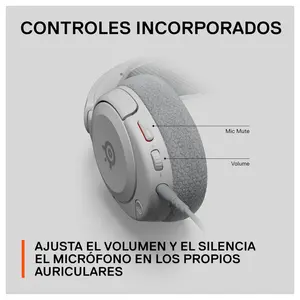 SteelSeries Arctis Nova 1 Multi-System Gaming Headset, Hi-Fi Drivers, 360 Degree Spatial Audio, AI-Powered Noise-Cancelling Mic, 3.5mm Jack, White 61607
