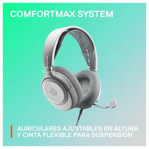 SteelSeries Arctis Nova 1 Multi-System Gaming Headset, Hi-Fi Drivers, 360 Degree Spatial Audio, AI-Powered Noise-Cancelling Mic, 3.5mm Jack, White 61607
