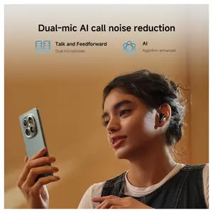 Redmi Buds 8 Active Wireless Earphones, Semi-in-Ear Open-Fit, 14.2mm Titanium Diaphragm Drivers, Bluetooth 5.4, Dual Mic AI Noise Cancellation, 37H Battery, Google Fast Pair, Black