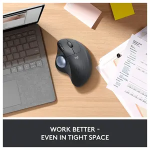 Logitech Ergo M575 Wireless Trackball Mouse, Bluetooth, Easy Thumb Control, Precision and Smooth Tracking, Ergonomic Comfort Design, Windows and Mac, Off White
