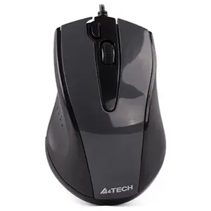 A4Tech N-500FS Wired Silent Mouse, 1200 DPI, 4-Way Wheel, 2X-Button, Glossy Grey