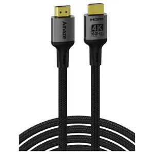 Amaze Pure Copper Premium Quality HDMI Cable, HDMI 2.0 2M, 4K Ultra HD 60Hz, 18Gbps, HDR Support, 3D Compatible, ARC Audio Return Channel, Model A85