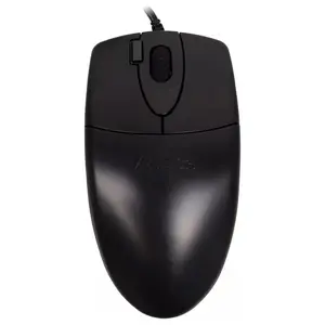 A4Tech OP-620DS Wired Mouse, 1200 DPI, Silent Clicks, 4-Way Wheel, Black
