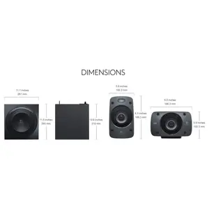 Logitech Z906 5.1 Surround Sound Speaker System, THX Certified, Dolby Digital And DTS Digital Certified, 500 Watts Continuous Power, Black