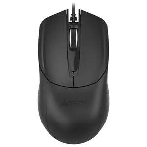 A4Tech OP-750S V-Track Mouse, 1200 DPI Optical Sensor, Silent Clicks, 4-Way Wheel, 8-in-One Gesture, Black