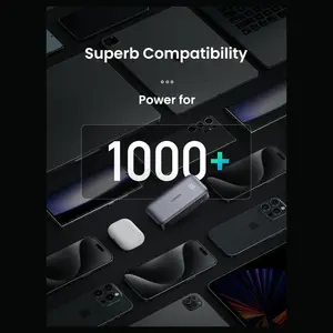 UGREEN Nexode Fast Charging Power Bank, 10000mAh, 30W PD USB-C, Dual-Port USB-C and USB-A, TFT Digital Display, Grey, PB502 25185