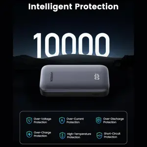 UGREEN Nexode Fast Charging Power Bank, 10000mAh, 30W PD USB-C, Dual-Port USB-C and USB-A, TFT Digital Display, Grey, PB502 25185