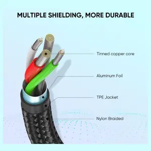 UGREEN 60126 USB-A To USB-C Fast Charging Cable, 3A, 480 Megabytes Per Second, 1 Meter, Aluminum Braid