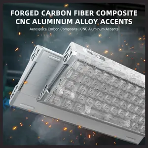 ATTACK SHARK R68 HE Carbon Fiber Rapid Trigger Keyboard, 60% Wired 8000Hz, Magnetic Switches, 0.005mm RT Accuracy, Full RGB Backlighting, Ice Ninja