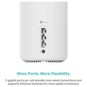TP-Link Deco XE75 AXE5400 Tri-Band WiFi 6E Mesh WiFi System, Up To 7200 Sq.Ft Coverage, Total Speeds Up To 5400Mbps, 3-Pack