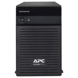 APC Easy UPS BVX2000UXI Uninterruptible Power Supply, 2000VA 1200W, 230V Input and Output, External Battery System, Selectable Charger, Flooded and SMF Compatible, Black (Without Battery)