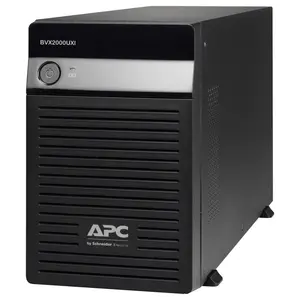 APC Easy UPS BVX2000UXI Uninterruptible Power Supply, 2000VA 1200W, 230V Input and Output, External Battery System, Selectable Charger, Flooded and SMF Compatible, Black (Without Battery)