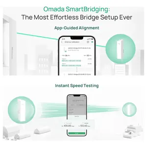 TP-Link EAP211-Bridge KIT Omada Point to Point Wireless Bridge Outdoor, 5GHz 867Mbps, PtP and PtMP, 1km Range, 3 Gigabit Ports, PoE or DC Powered, IP65 Weatherproof