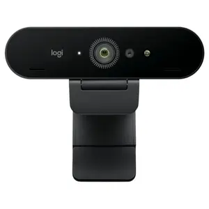 Logitech BRIO 4K Ultra HD Webcam, 4K 30fps, 1080p 60fps, 13MP Sensor, 5x Digital Zoom, Autofocus, RightLight 3, Windows Hello, Privacy Shutter