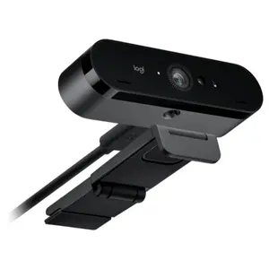 Logitech BRIO 4K Ultra HD Webcam, 4K 30fps, 1080p 60fps, 13MP Sensor, 5x Digital Zoom, Autofocus, RightLight 3, Windows Hello, Privacy Shutter