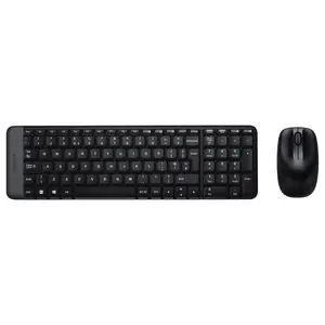 Logitech MK220 Wireless Keyboard and Mouse Combo, 10m Wireless Range, 10-Key Number Pad, Music Controls, Spill-Resistant Keyboard, Smooth Optical Tracking Mouse