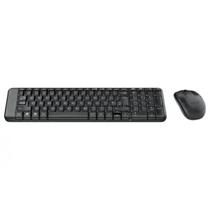 Logitech MK220 Wireless Keyboard and Mouse Combo, 10m Wireless Range, 10-Key Number Pad, Music Controls, Spill-Resistant Keyboard, Smooth Optical Tracking Mouse