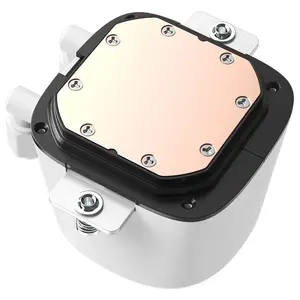 ID-Cooling FX240 LCD ARGB AIO 240mm Liquid CPU Cooler, 1.48" LCD Display, ARGB Lighting Ring, Silent-Oriented Fans, White