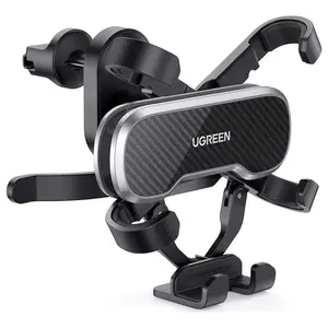 UGREEN Gravity Drive Air Vent Car Mount Phone Holder, Automatic Gravity Locking, One-Handed Operation, Five-Point Support, Black 80871