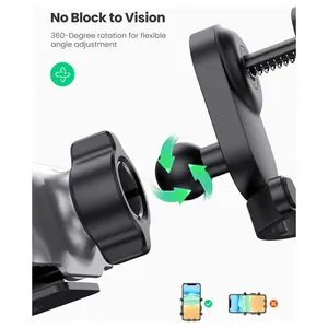 UGREEN Gravity Drive Air Vent Car Mount Phone Holder, Automatic Gravity Locking, One-Handed Operation, Five-Point Support, Black 80871