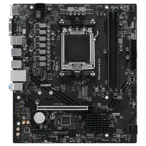 MSI PRO A620AM-B EVO Motherboard, Socket AM5, AMD A620A Chipset, DDR5 6800+MT/s OC, PCIe 4.0 x16, Gen 4 x4 M.2, 2.5G LAN, mATX