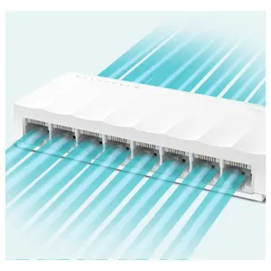 TP-Link LS1008 8-Port 10/100Mbps Desktop Switch, 8x Auto-Negotiation RJ45 Ports with Auto-MDI/MDIX, IEEE 802.3X Flow Control, Green Ethernet, Plug and Play, Fanless Design