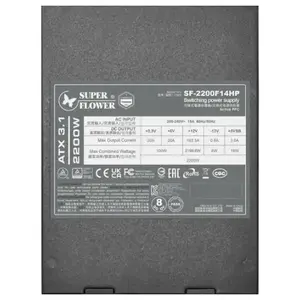 Super Flower Leadex Titanium 1700W Fully Modular Power Supply, ATX 3.1 And PCIe 5.1 Native 12V-2x6 Cable, Cybenetics Titanium 230V Input Certified, 140mm Double Ball Bearing Fan