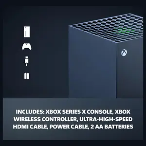 Xbox Series X Gaming Console, 1TB SSD, 4K Gaming Up to 120 FPS, Includes Wireless Controller, Carbon Black