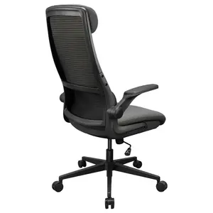 Cougar STRYDER Ergonomic Chair, Imitation Linen Upholstery, Adjustable Headrest, Multi-Density Foam Seat, Ergonomically Contoured Lumbar Zone, Class 4 Gas Lift Cylinder, Gray