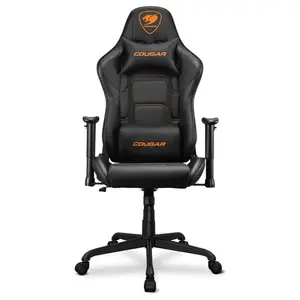 Cougar ARMOR ELITE Ergonomic and Comfortable Gaming Chair, Head and Lumbar Support, Steel Frame and Base, 160 Reclining Backrest, 2D Adjustable Armrest, Black