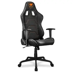 Cougar ARMOR ELITE Ergonomic and Comfortable Gaming Chair, Head and Lumbar Support, Steel Frame and Base, 160 Reclining Backrest, 2D Adjustable Armrest, Black