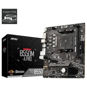 MSI B550M-A PRO MicroATX Motherboard, AMD AM4, Supports AMD Ryzen 5000 And 3000 Series And AMD Ryzen 4000 G-Series, DDR4 Up to 4600(OC)MHz, PCIe 4.0 Lightning Gen4 x4 M.2